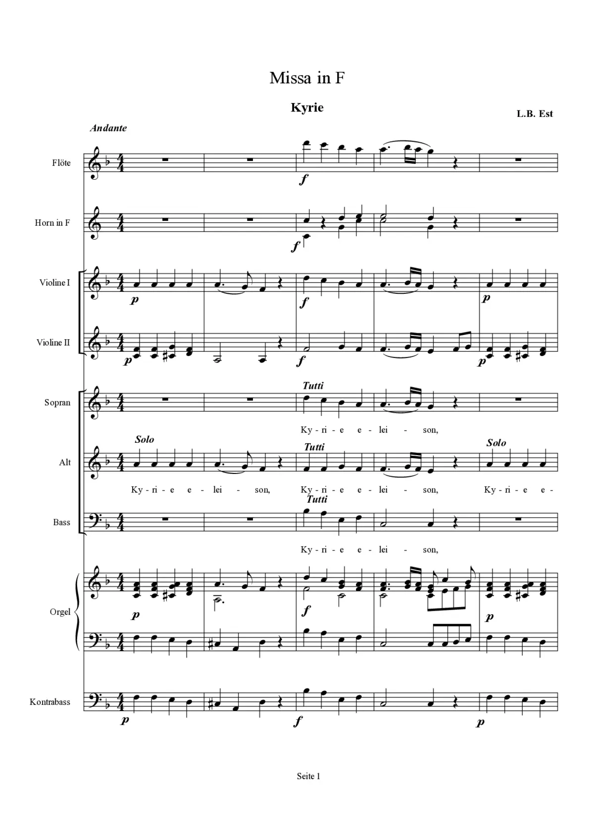 Missa in F Major - Page 1