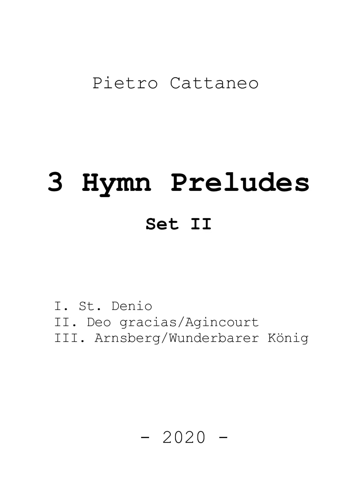 3 Hymn Preludes, Set II - Page 1