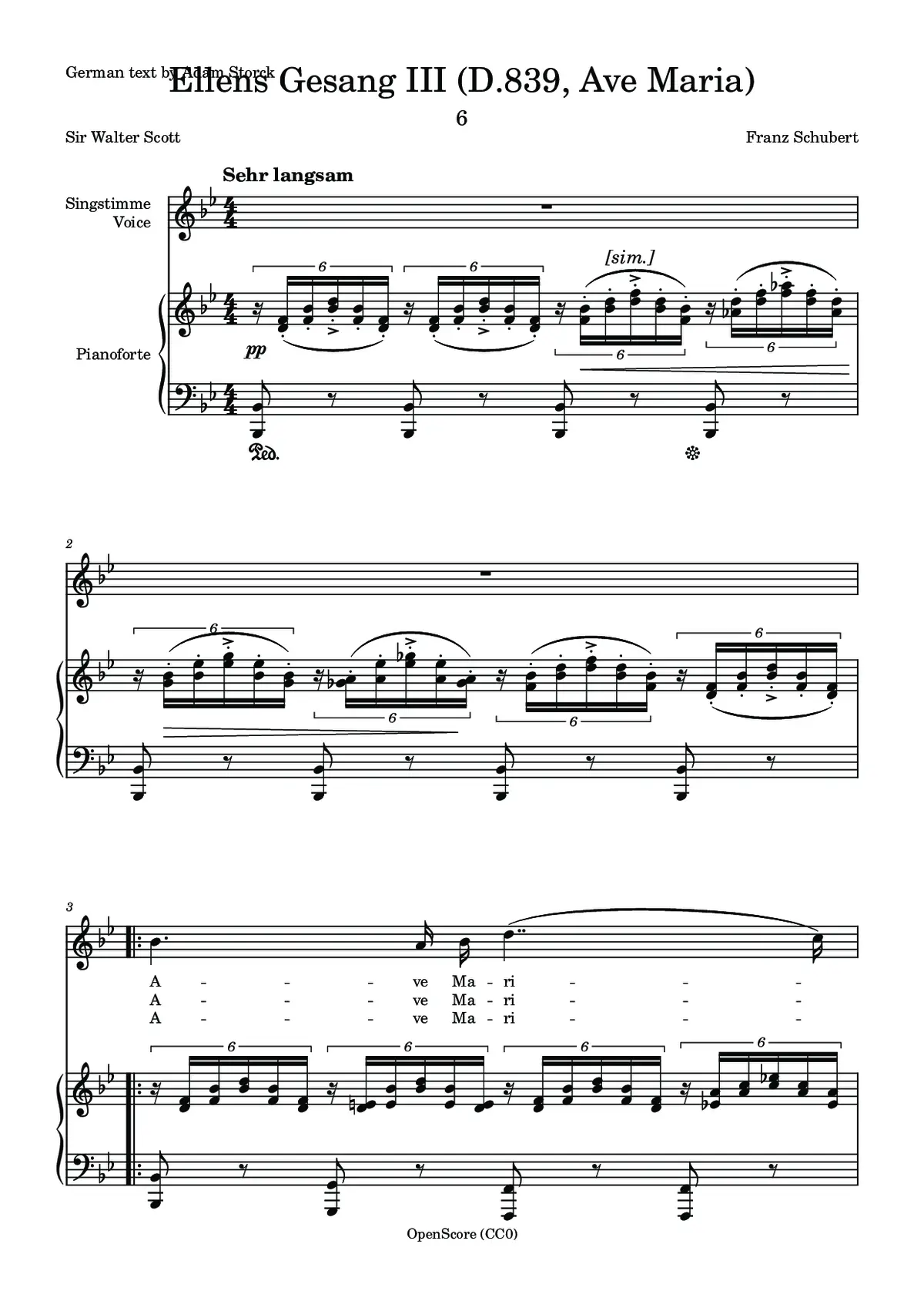 Ellens Gesang III, D.839 (Ave Maria) - Page 1