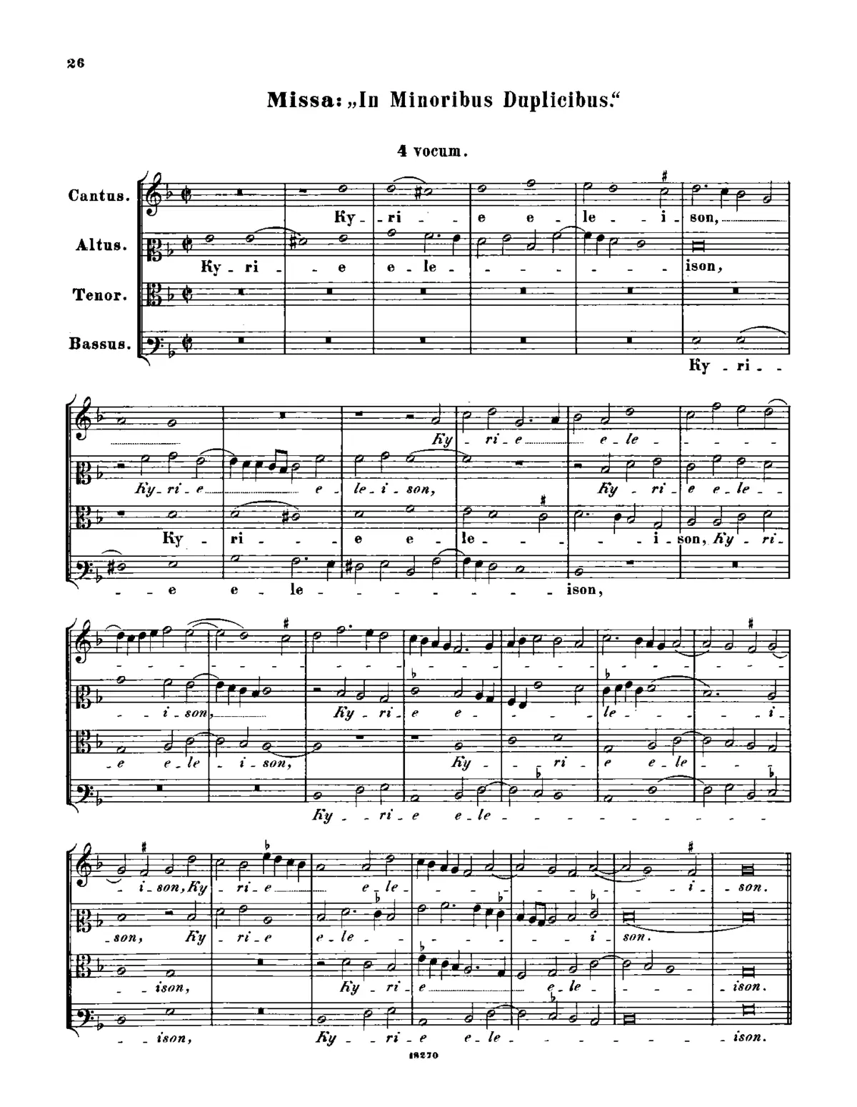 Missa in minoribus duplicibus - Page 1
