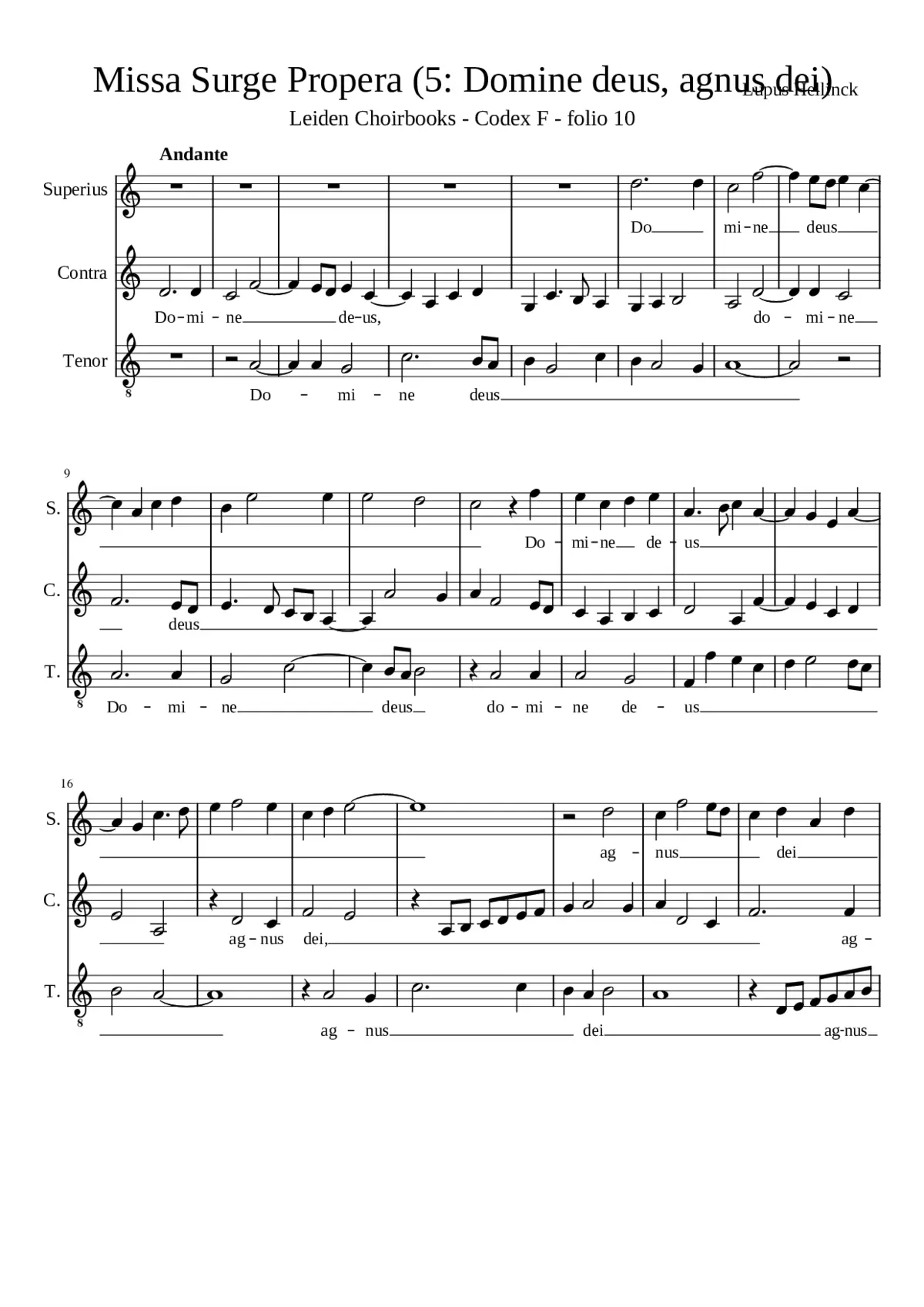 Missa Surge Propera - Page 1