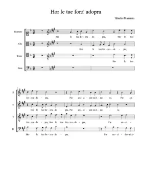 Hor le tue forz' adopra