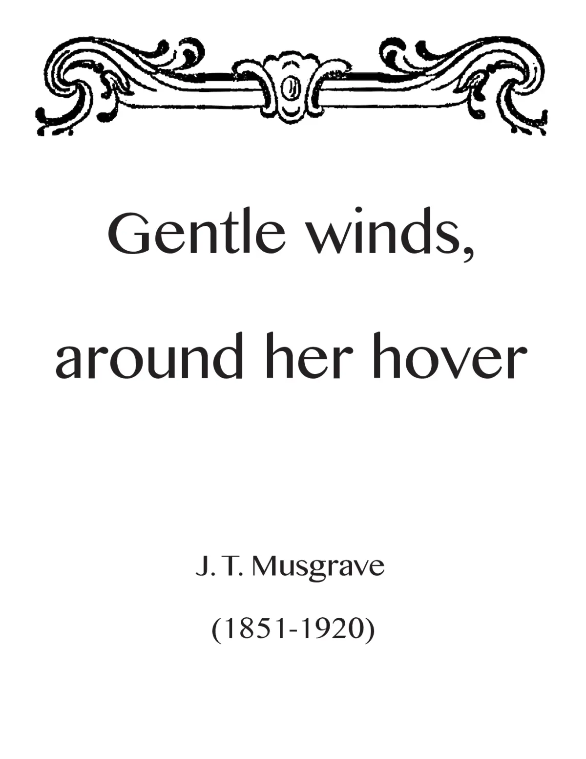 Gentle winds, around her hover - Page 1