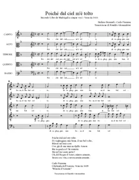Poiché dal ciel m'è tolto