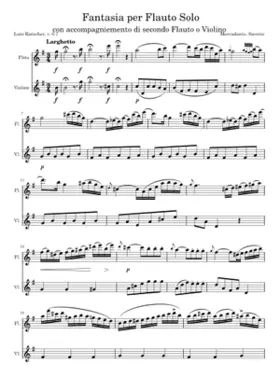 Fantasia per Flauto Solo con accompagniamento di secondo Flauto