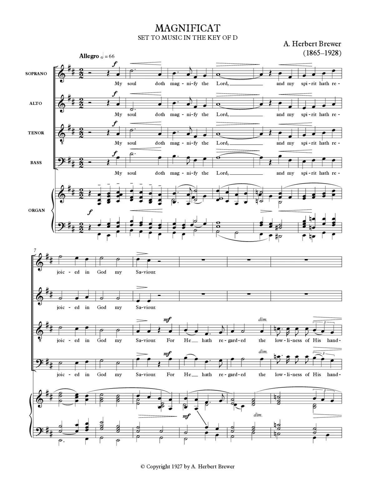 Evening canticles in D - Page 1