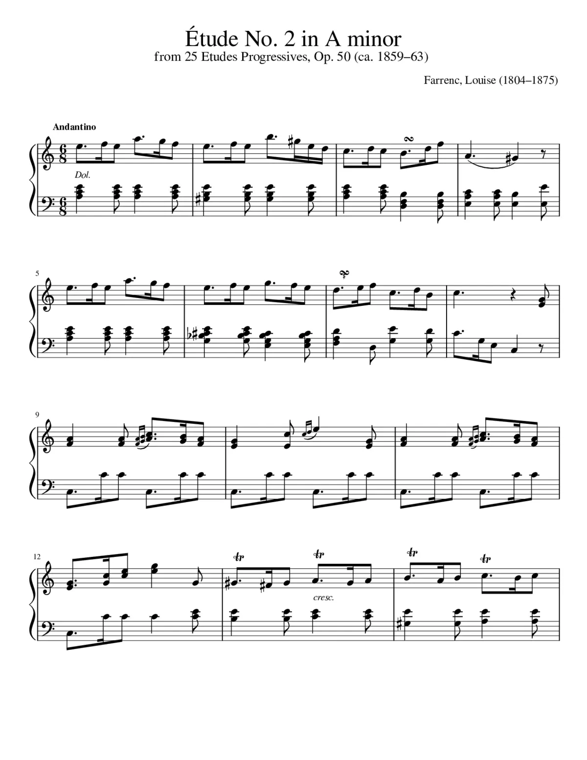 25 Études Progressives Op. 50 no. 2 - Page 1