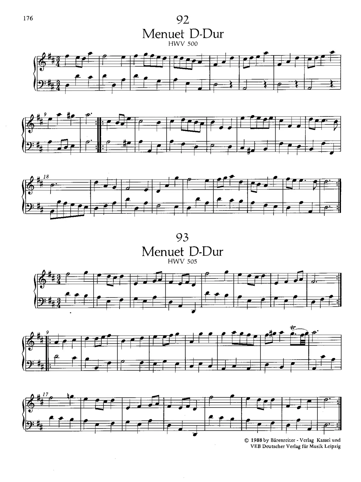Minuet in D major - Page 1