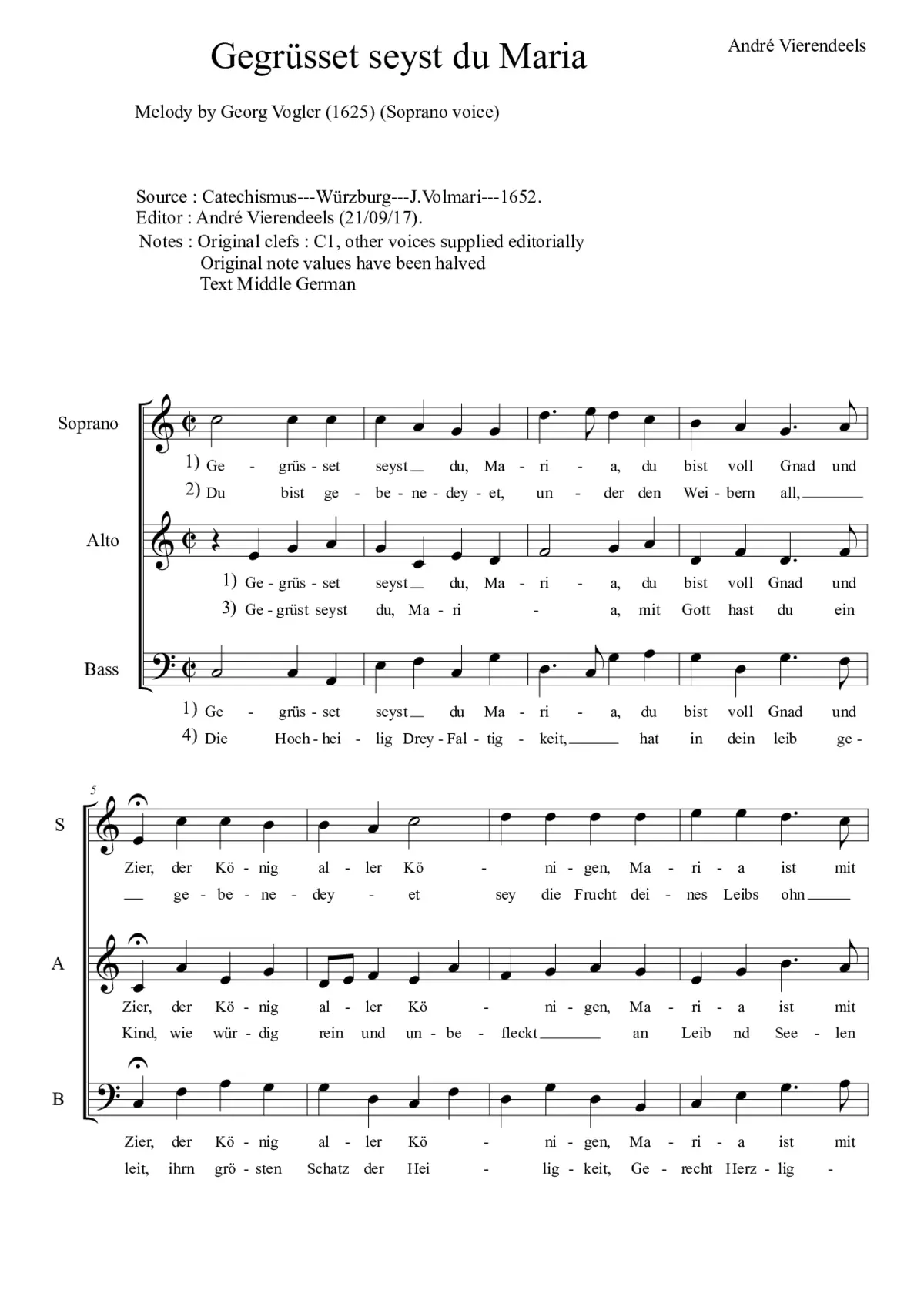 Gegrüsset seyst du, Maria - Page 1