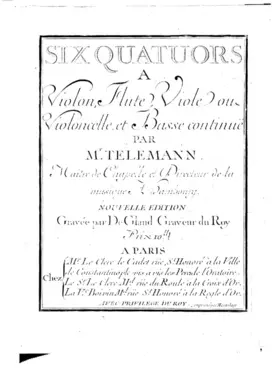 Quadri a Violino, Flauto traverso, viola di gamba o violoncello et Fondamento