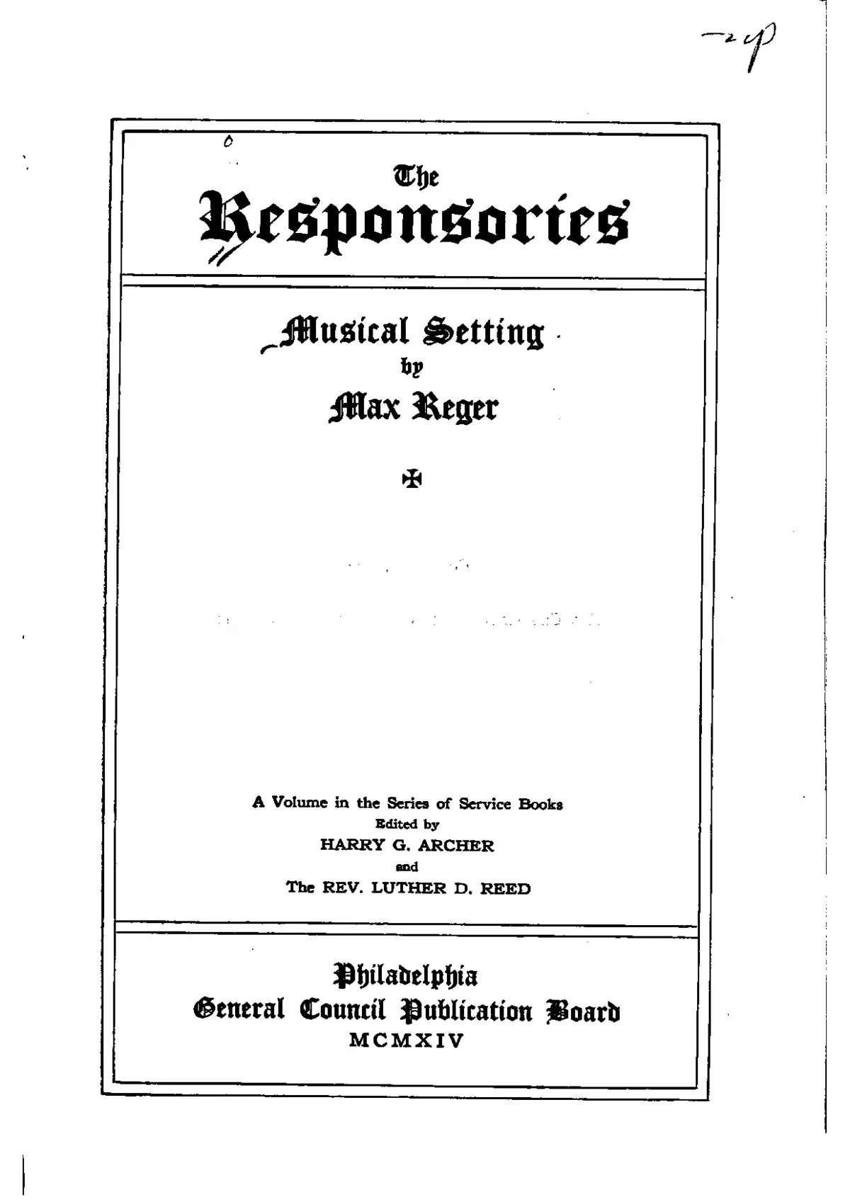 Responsories for Choir - Page 1