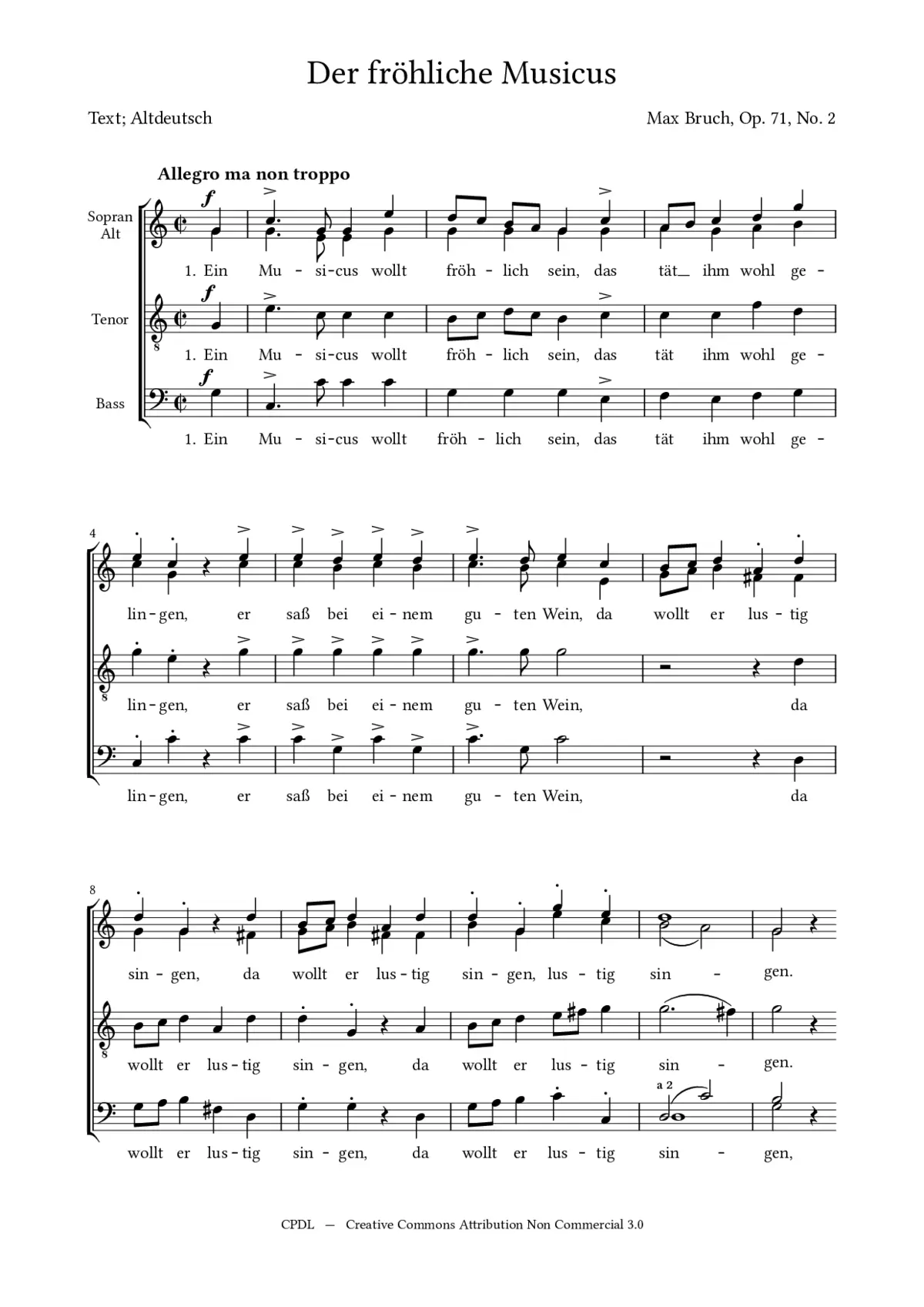 Der fröhliche Musicus, Op. 71 No. 2 - Page 1