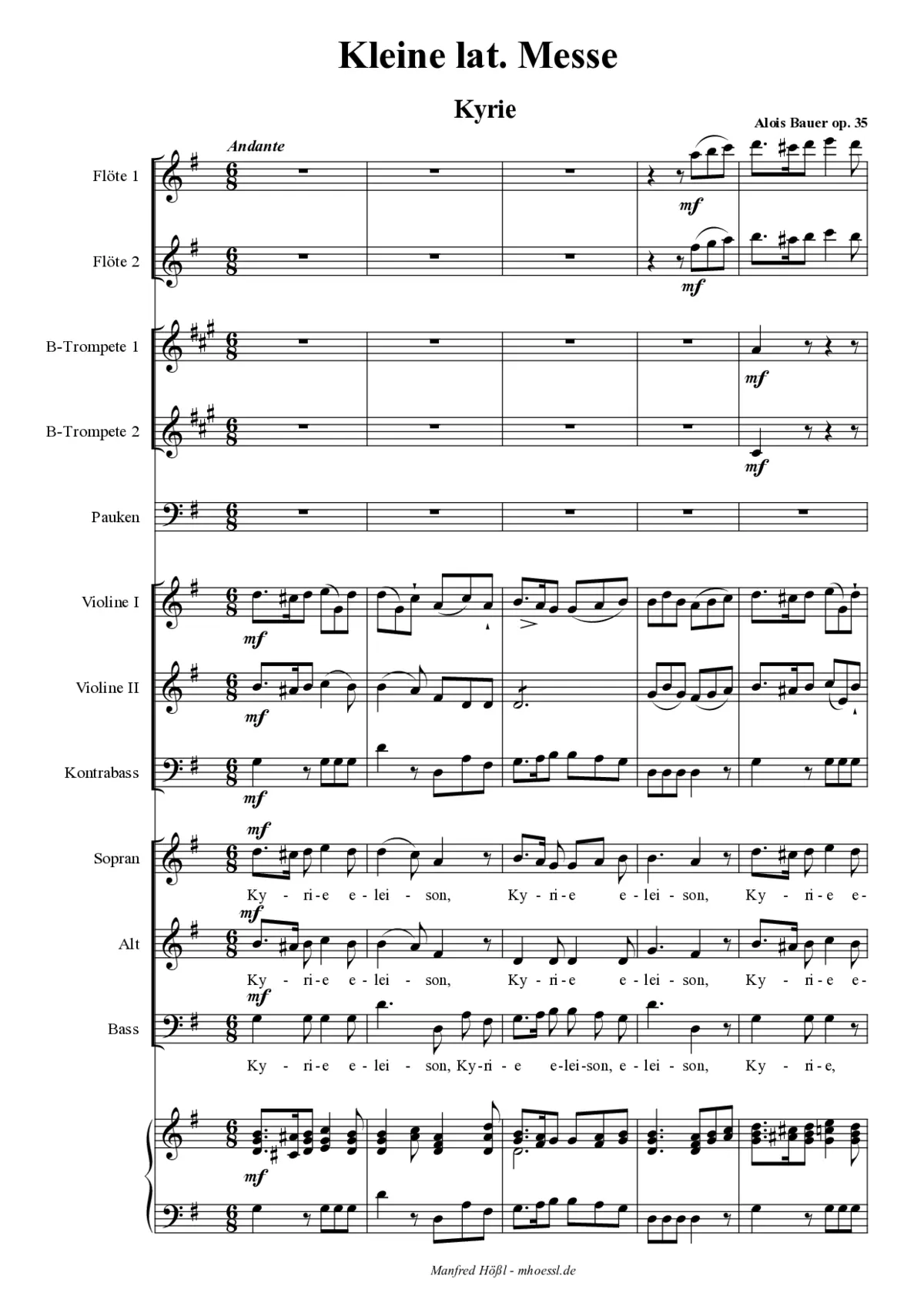 Kleine lateinische Messe, Opus 35 - Page 1