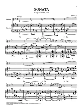 Violin Sonata in D major/D minor