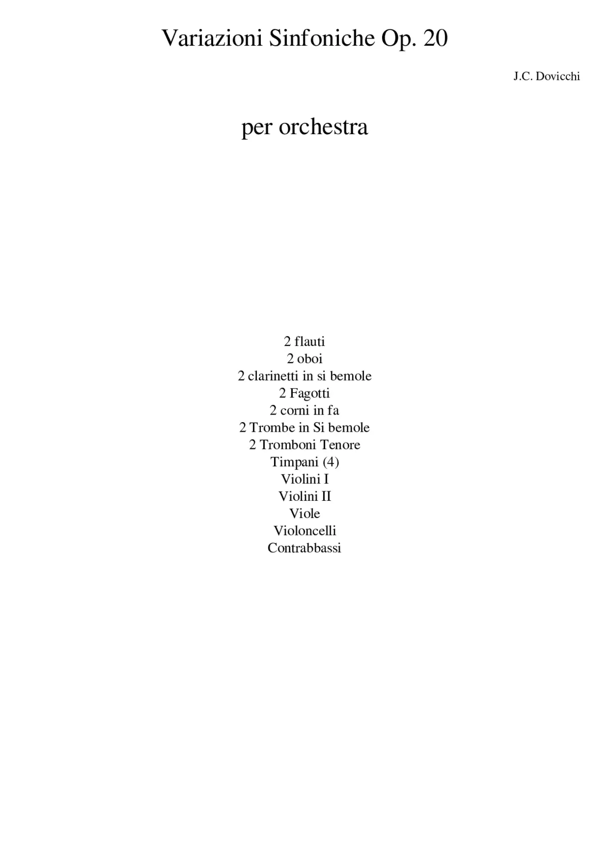 Variazioni sinfoniche Op. 20 - Page 1