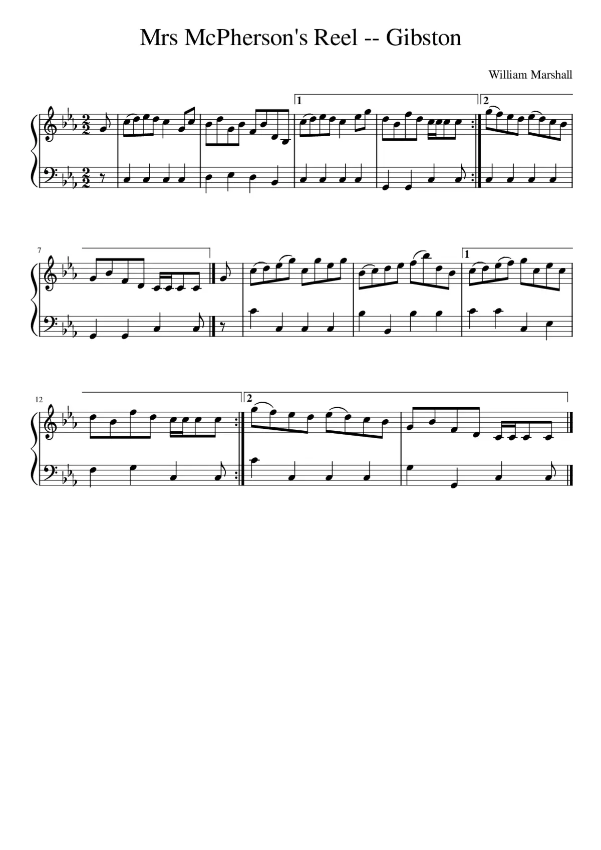 Mrs McPherson's Reel -- Gibston - Page 1
