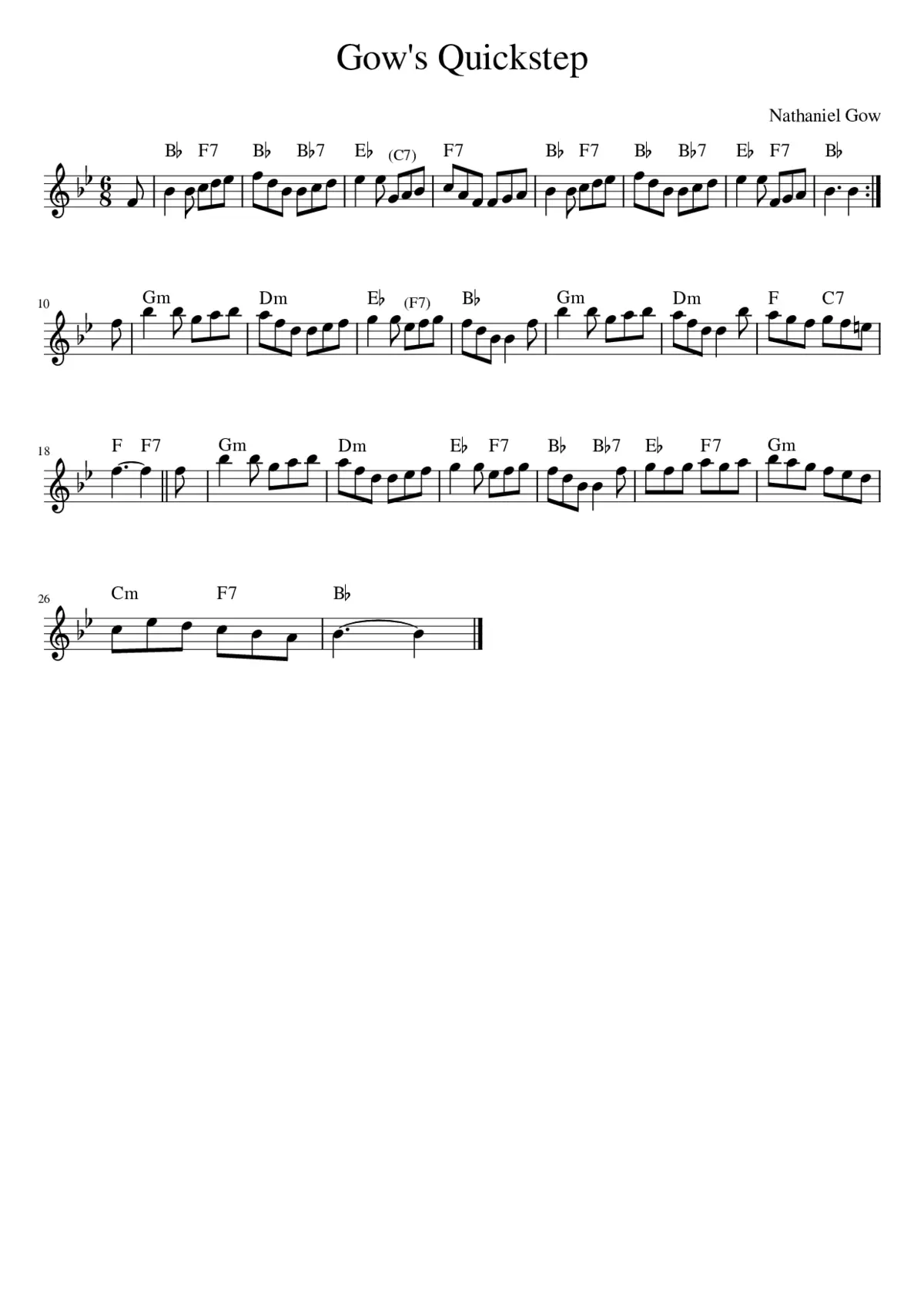 Gow's Quickstep - Page 1