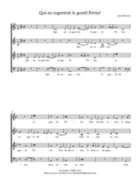 Qui ne regrettoit le gentil Févin?