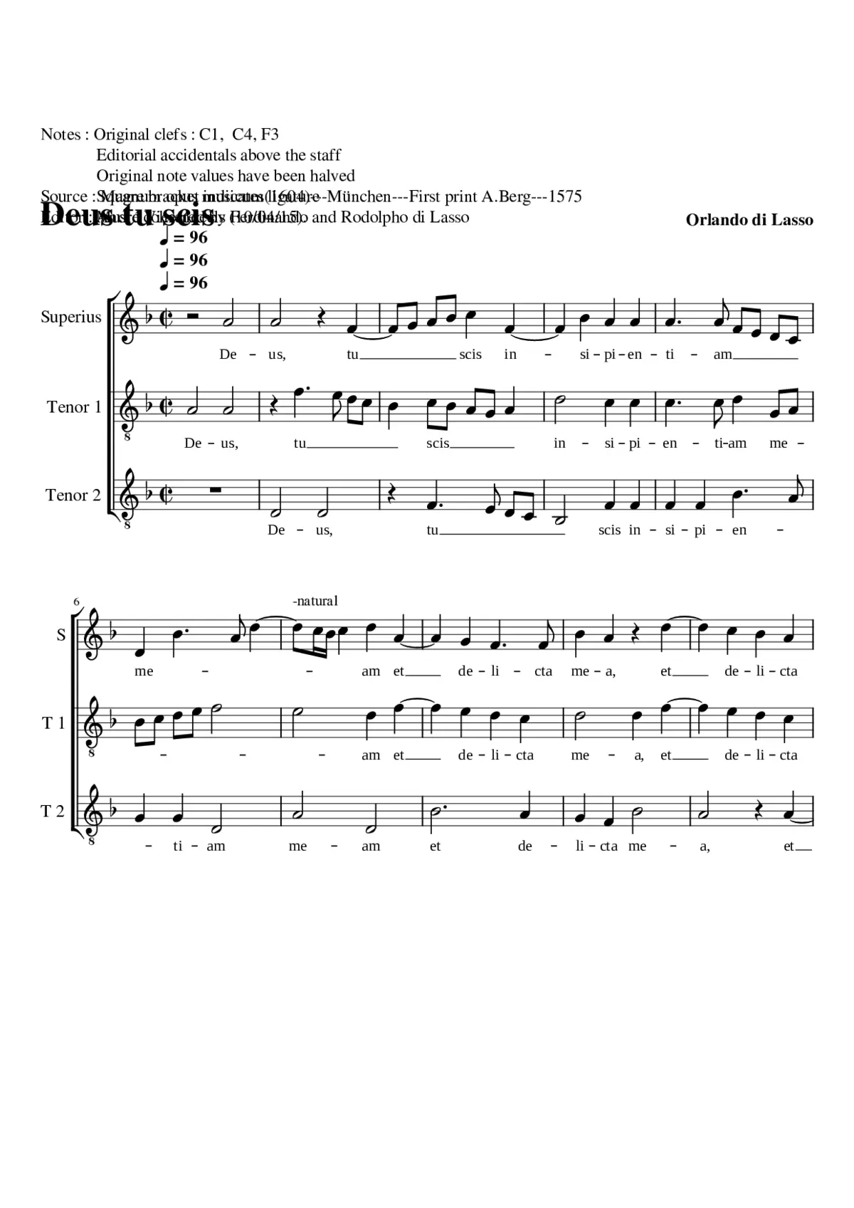 Deus tu scis - Page 1