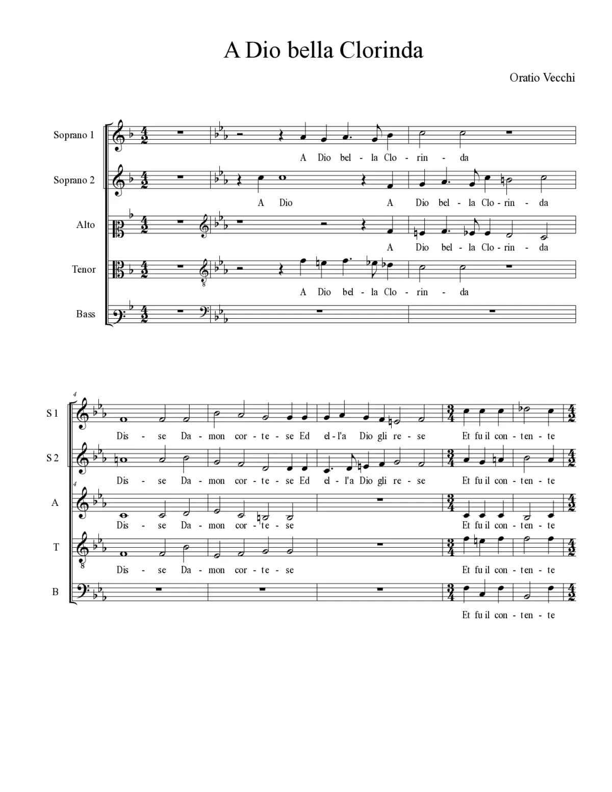 A Dio bella Clorinda - Page 1
