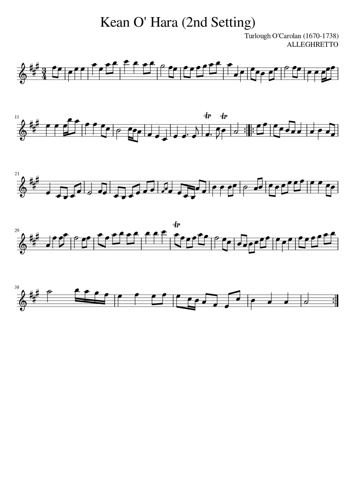 Kean O' Hara (2nd Setting) - Page 1