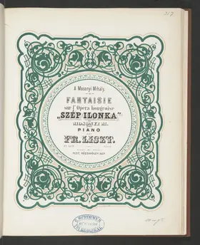 Fantaisie sur l'opéra hongrois ''Szép Ilonka''