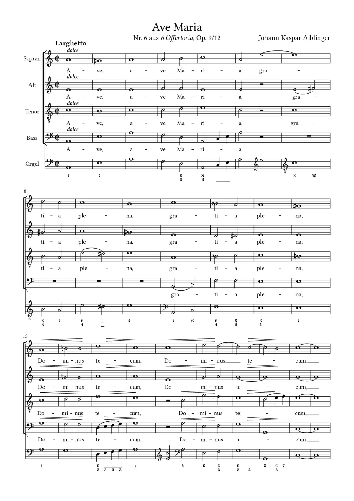 Ave Maria, Op. 9, No. 12 - Page 1