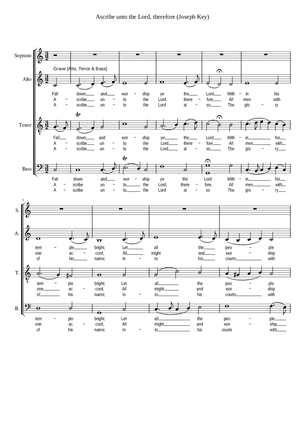 Ascribe unto the Lord therefore - Page 1