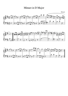 Minuet in D Major K94/73h