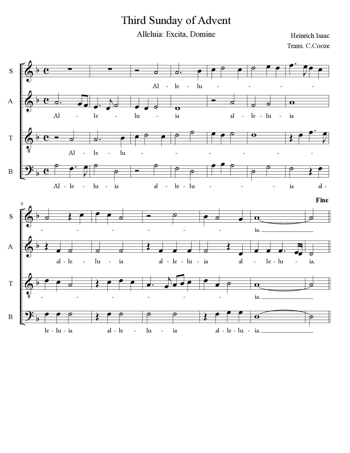 Alleluia: Excite, Domine - Page 1