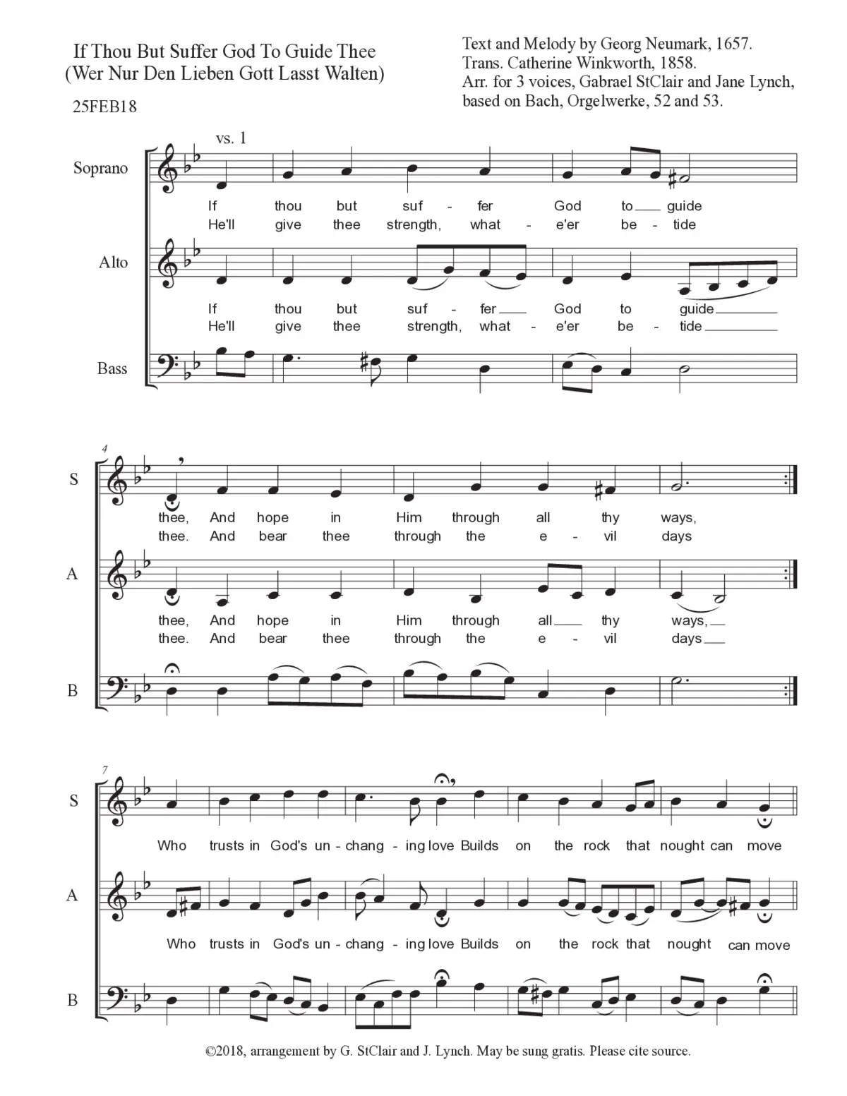 If thou but suffer God to guide thee - Page 1