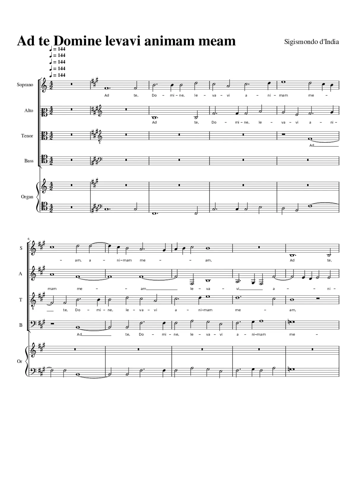 Ad te Domine levavi animam meam - Page 1