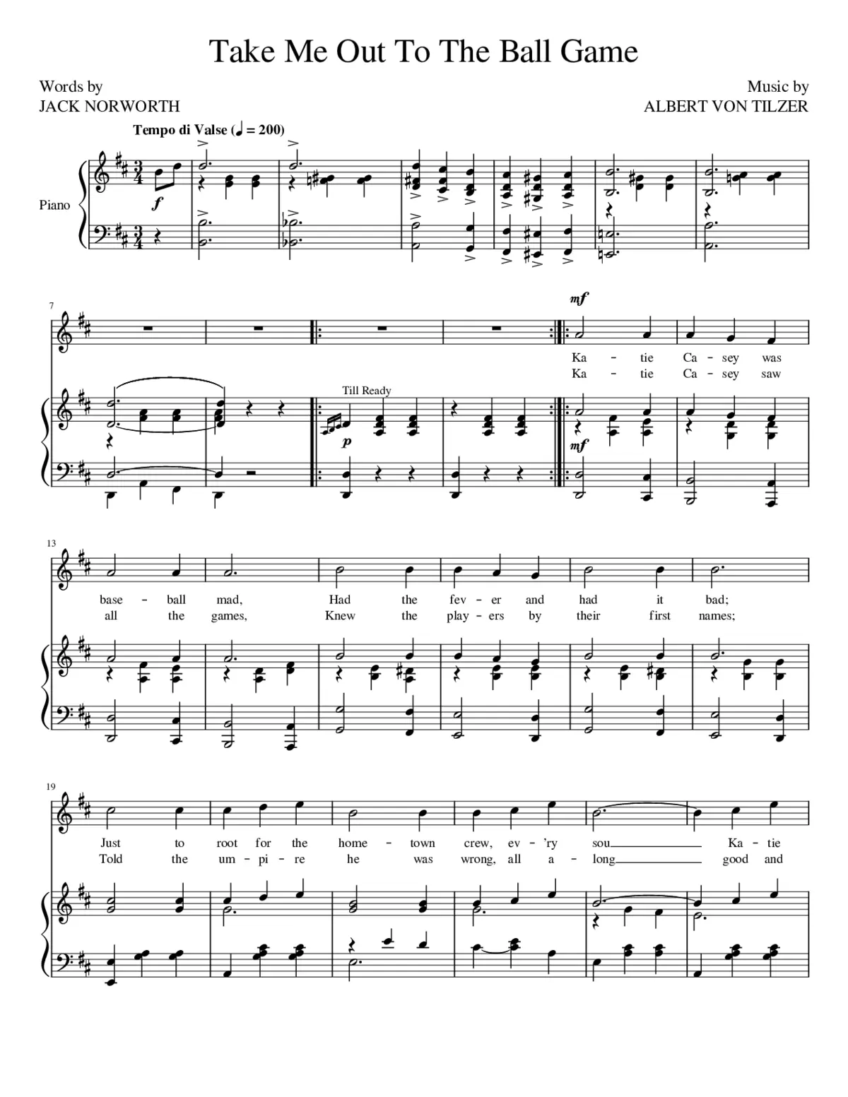 Take Me out to the Ball Game - Page 1