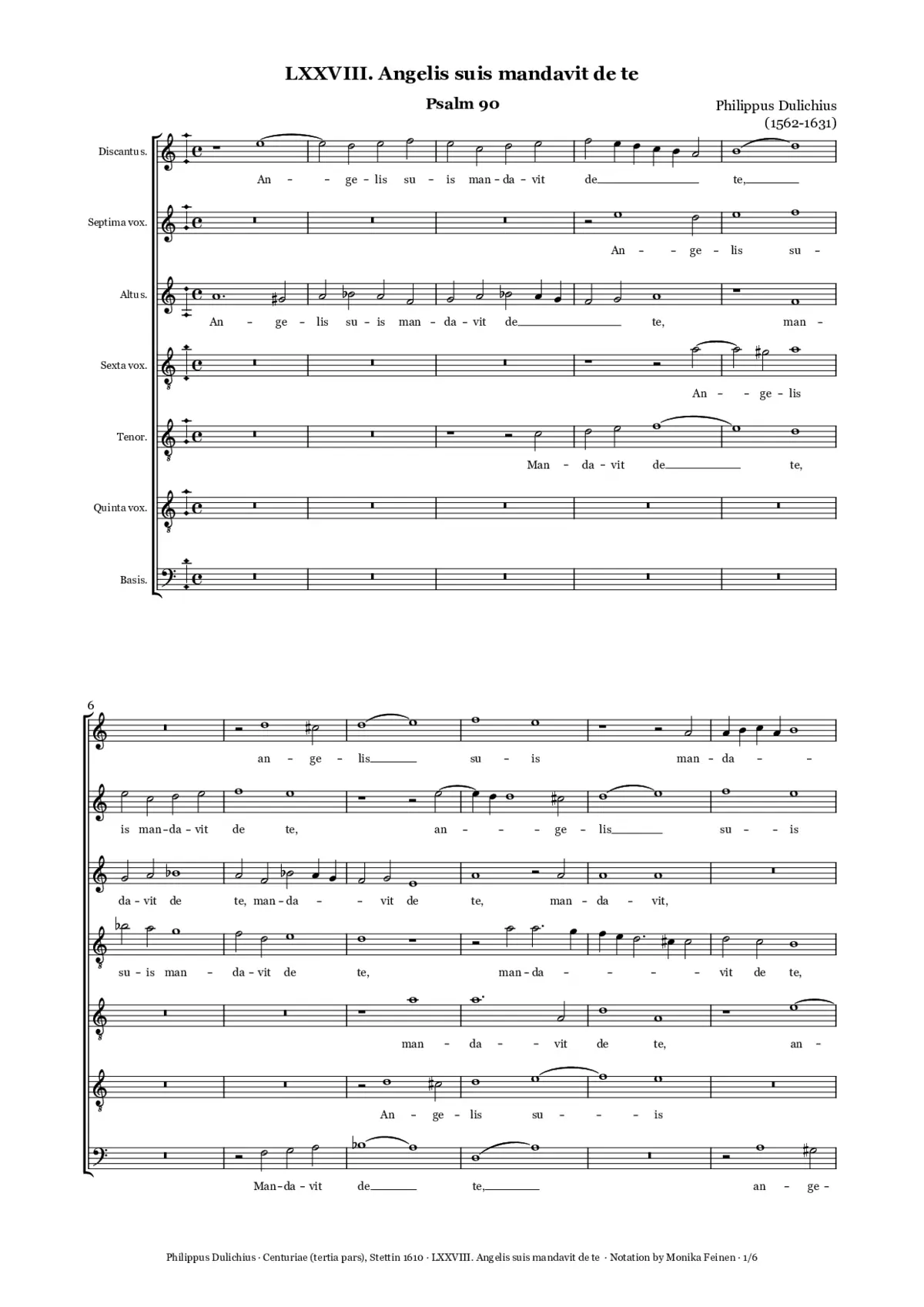 Angelis suis mandavit de te - Page 1