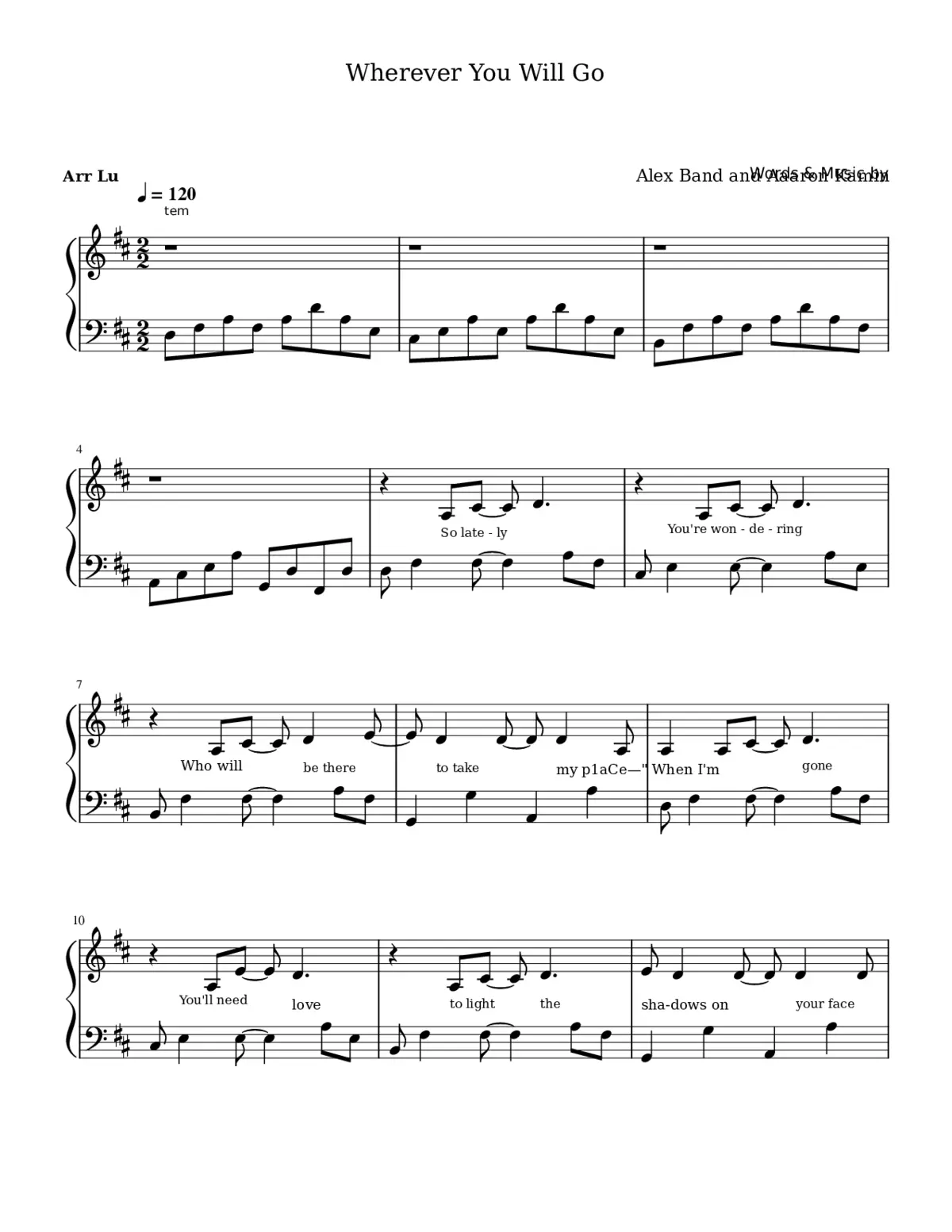 wherever you will go - Page 1