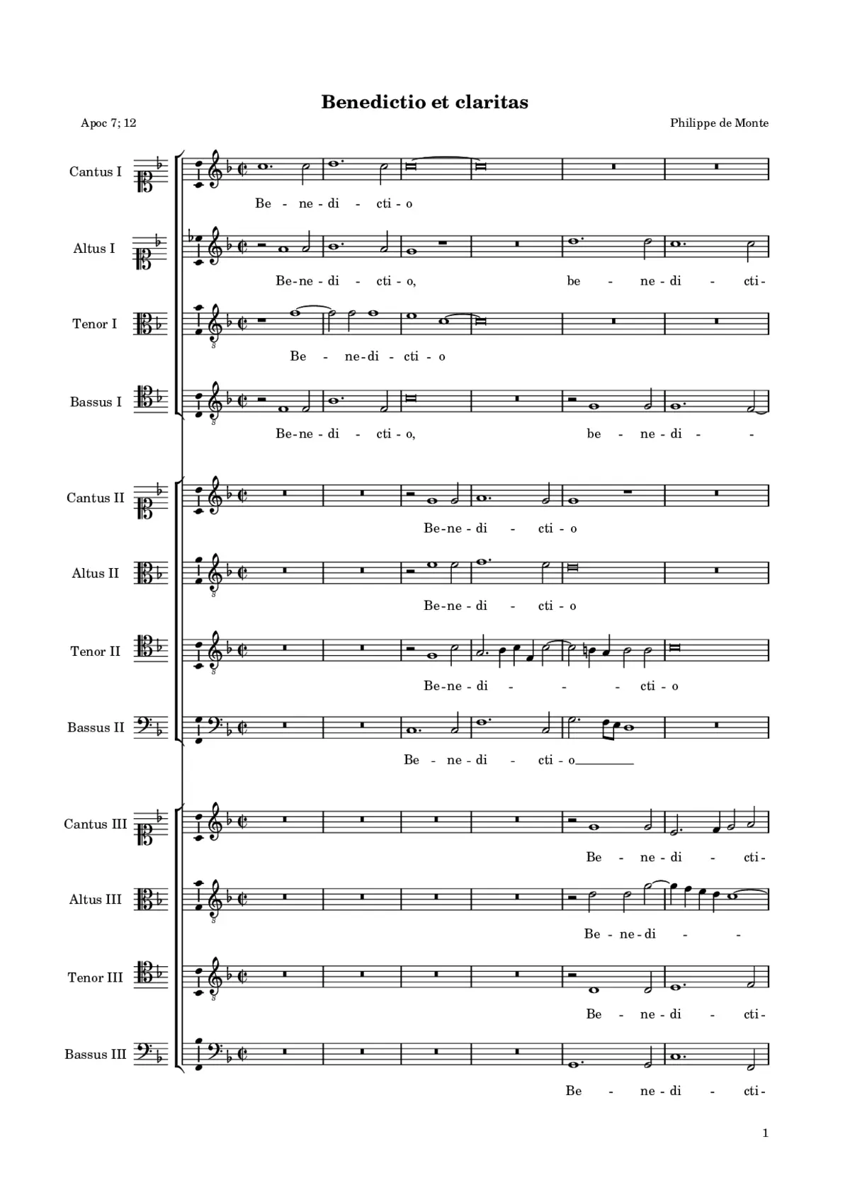 Benedictio et claritas - Page 1