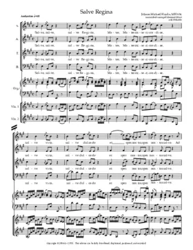 Salve Regina in A, MH 634