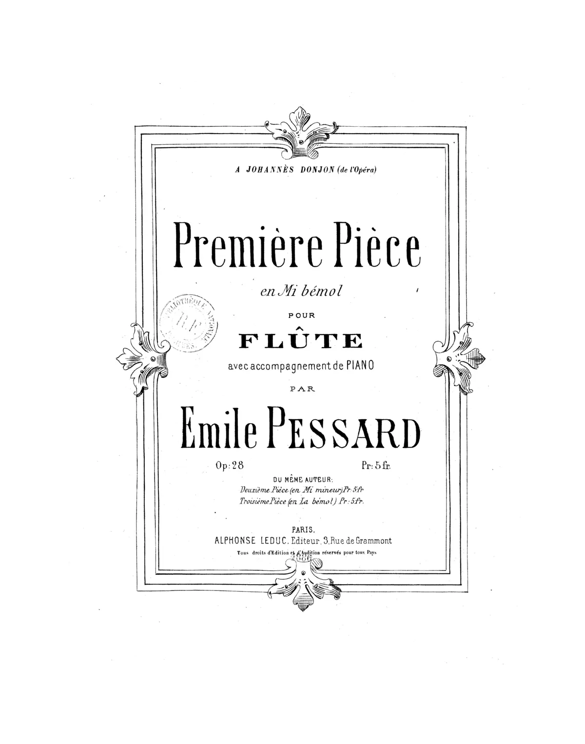 3 Pièces pour flûte - Page 1