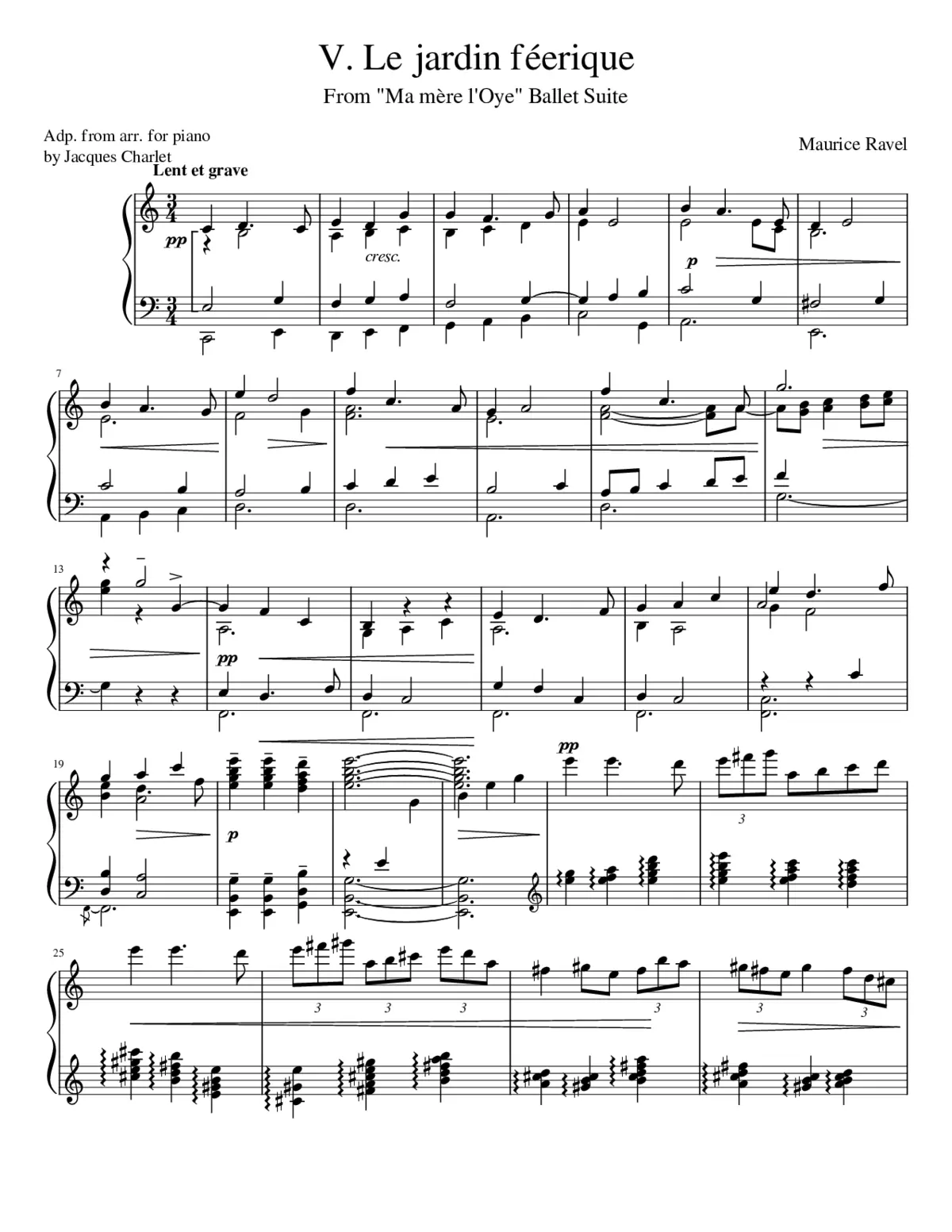 Ma mère l'oye (ballet) - Page 1