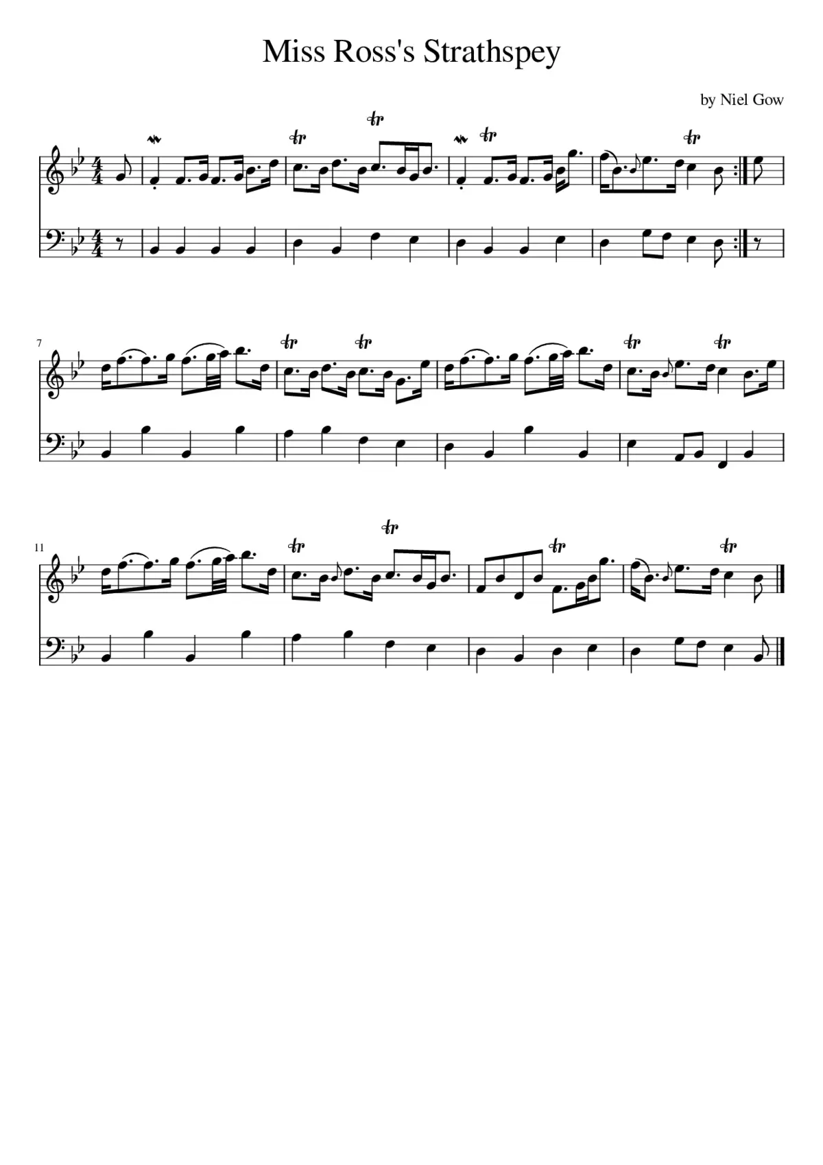 Miss Ross's Strathspey - Page 1