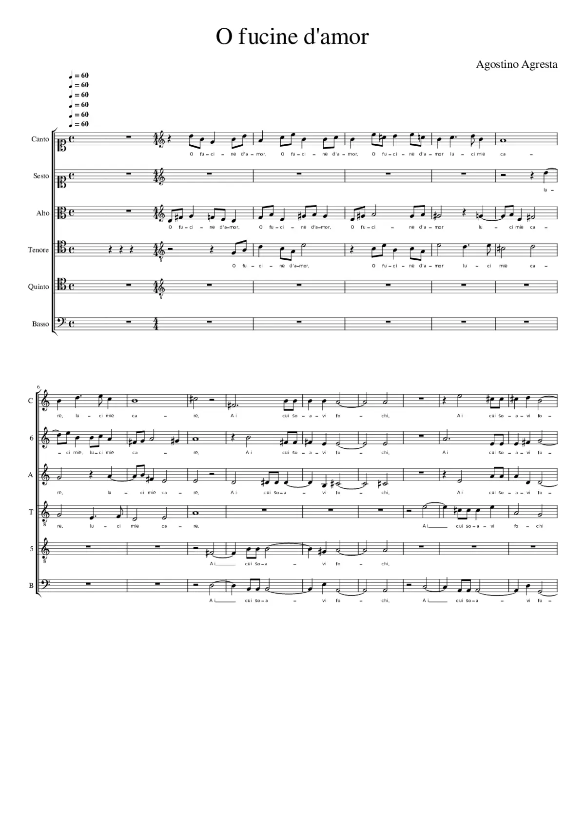 O fucine d'amor - Page 1