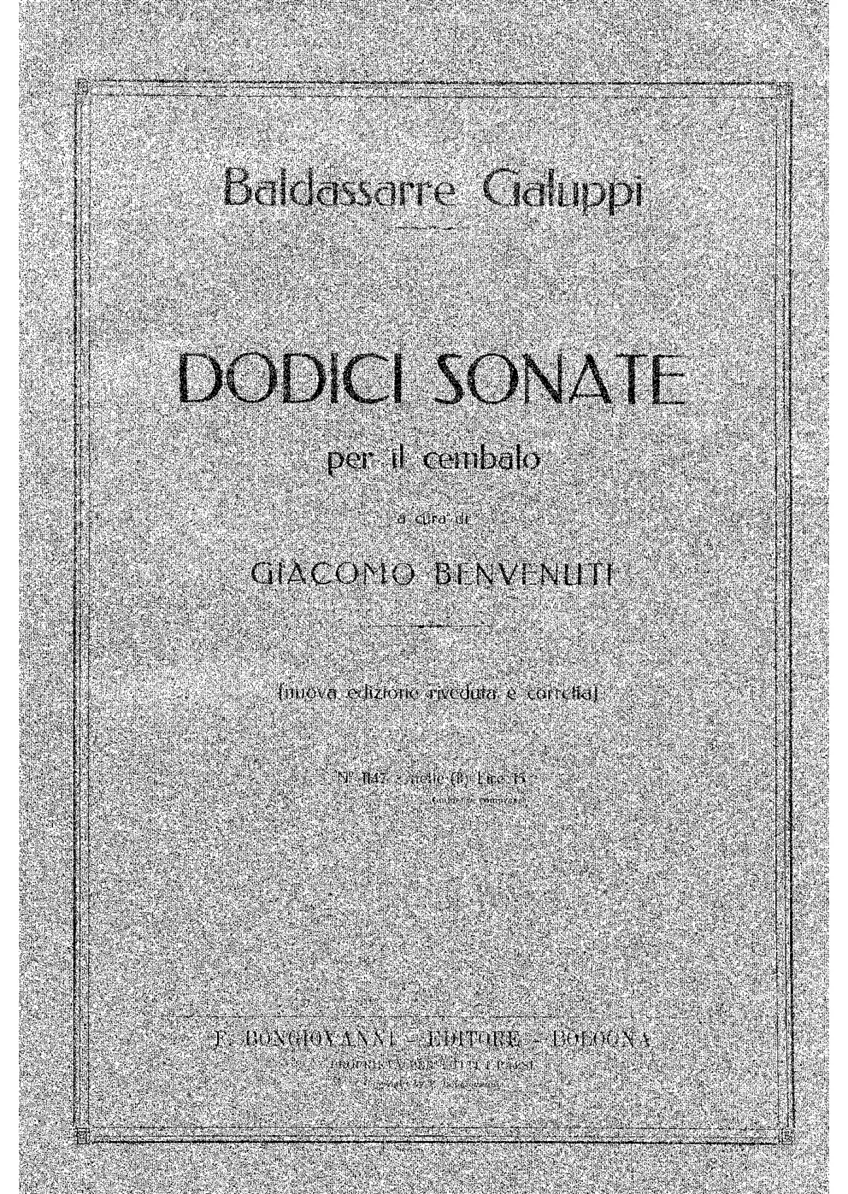 12 sonate per il cembalo - Page 1