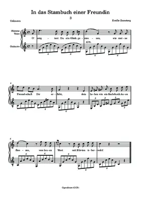 In das Stambuch einer Freundin