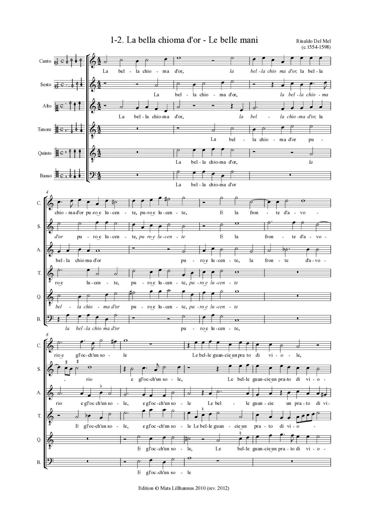 La bella chioma d'or - Le belle mani - Page 1