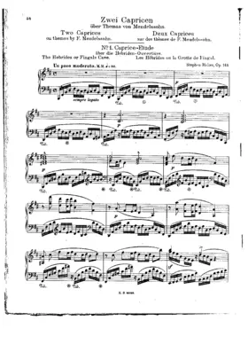 2 Caprices on Themes by Mendelssohn, Op.144