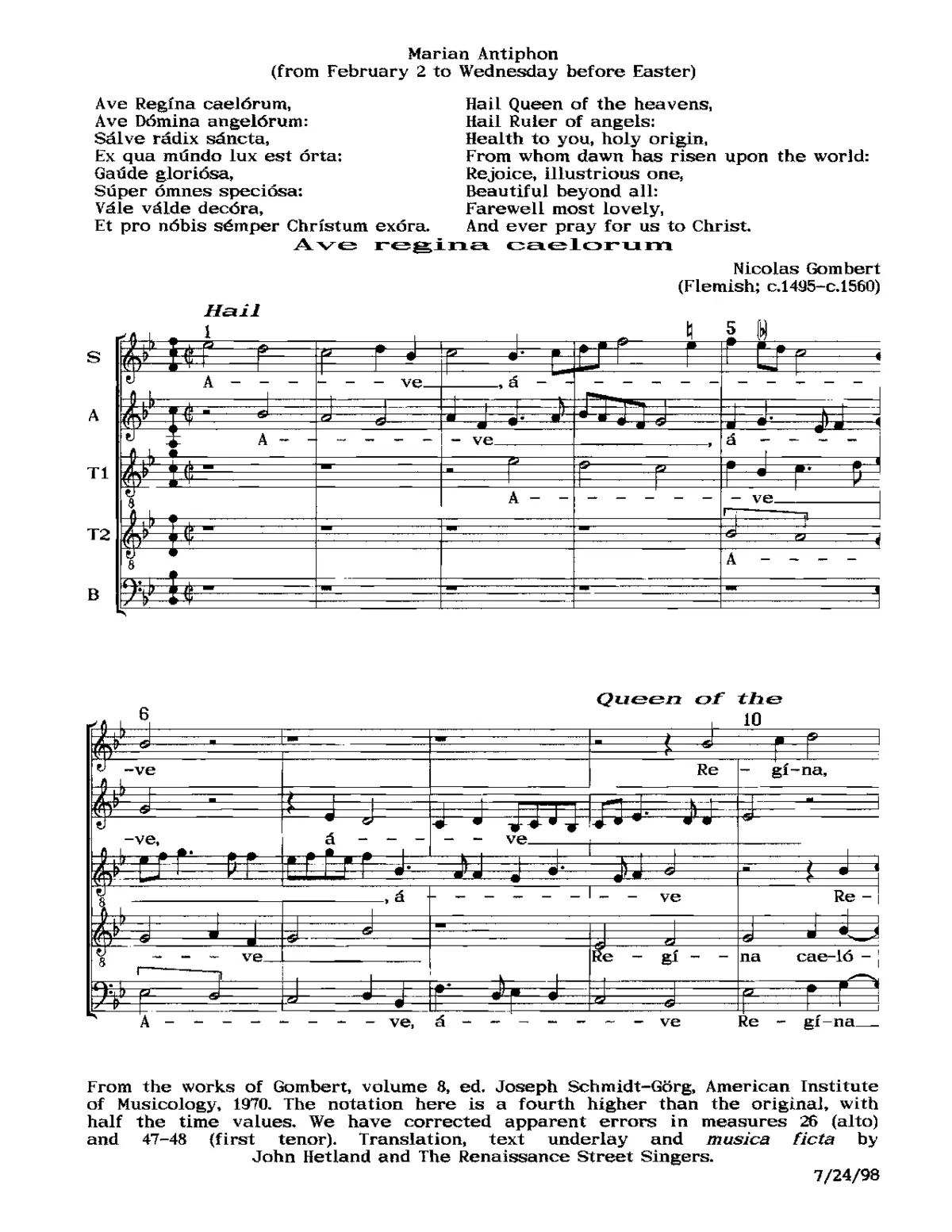 Ave Regina caelorum - Page 1