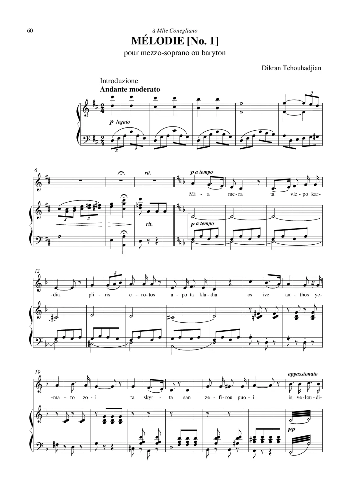 Deux Mélodies - Page 1