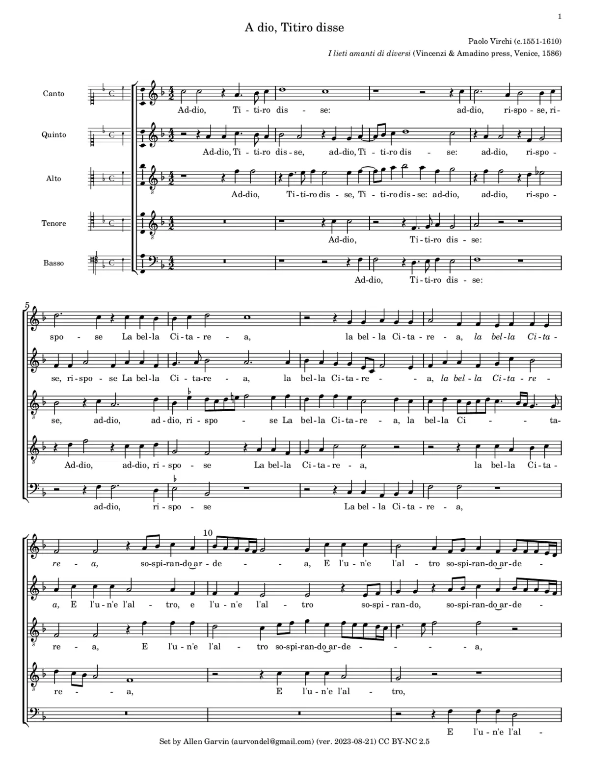 A dio, Titiro disse - Page 1