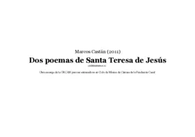 Dos poemas de Santa Teresa de Jesús