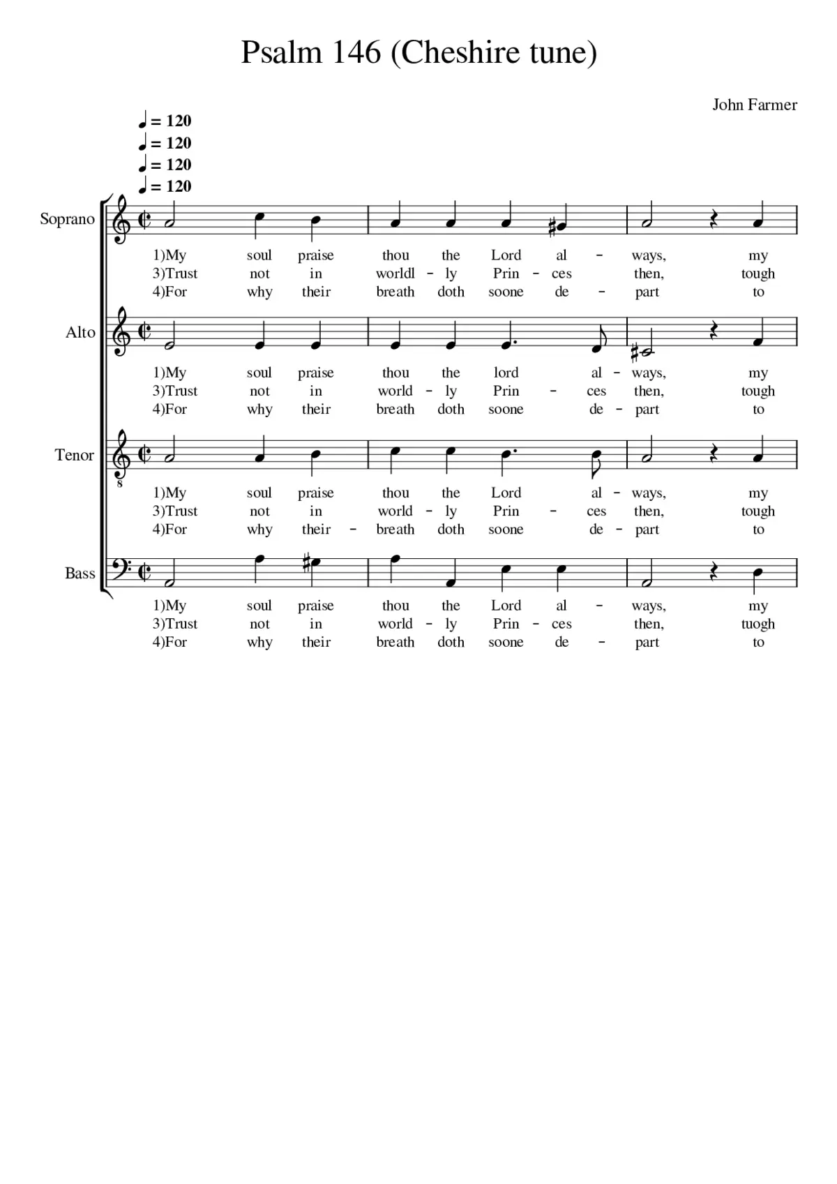 My soul praise thou the Lord always - Page 1